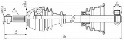 OPEN PARTS drs602000 -  Приводной вал